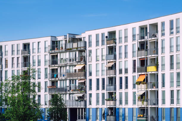istock Modern Apartment Building in Berlin with Balconies and Blue Sky 2153983715