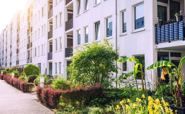 istock Modern Apartment Buildings with Greenery in Berlin, Germany 2153983789