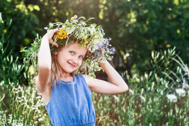 istock Solstice Holidays. Beautiful Child 2153983790