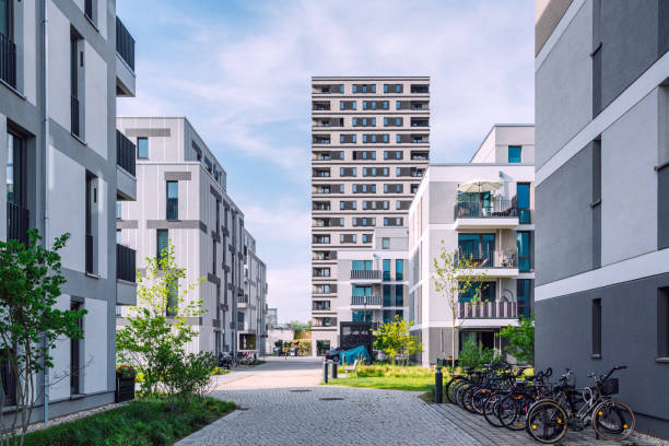 istock Modern Residential Buildings In Berlin with Bicycle Parking 2153983944