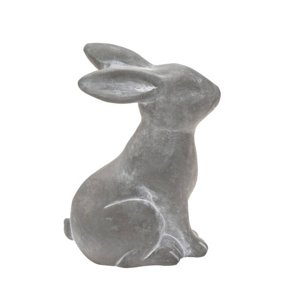 istock cute cement rabbit statue for decorate isolated on white background 2153989080