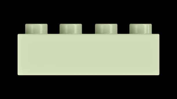 istock Seafoam Green Toy Block Isolated on a Black Background. 2153989171