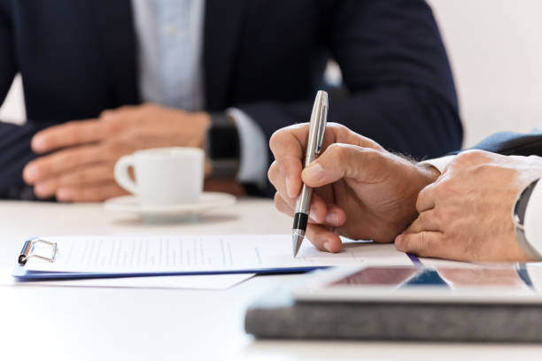 Businessman signing a contract