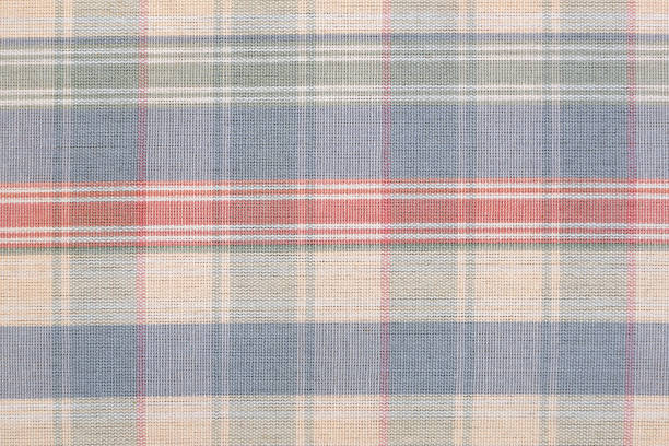 istock Background of geometric fabric check pattern background in blue, red and green 2153992970