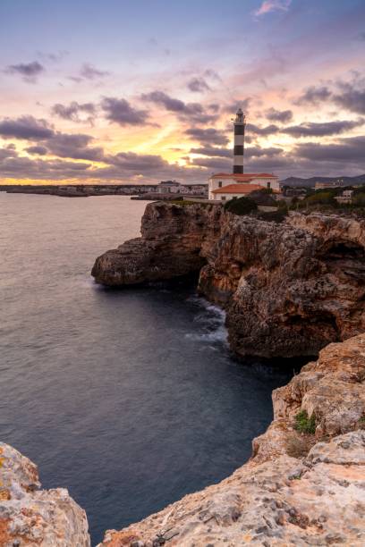 istock view of the Portocolom Lighthouse in eastern Mallorca at sunset 2153993232