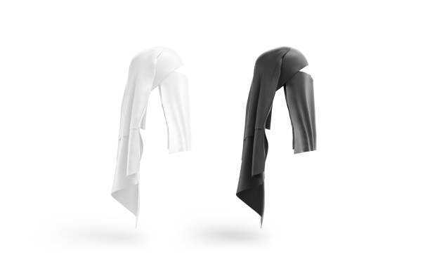 istock Blank white female niqab mockup, profile view 2153995946