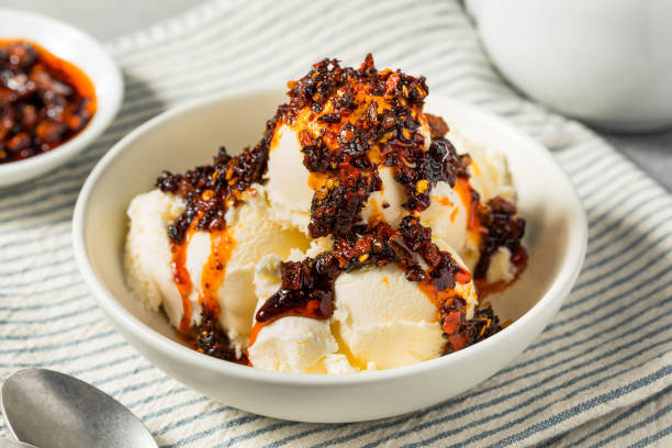 istock Cold Spicy Chili Crisp Ice Cream 2154007271