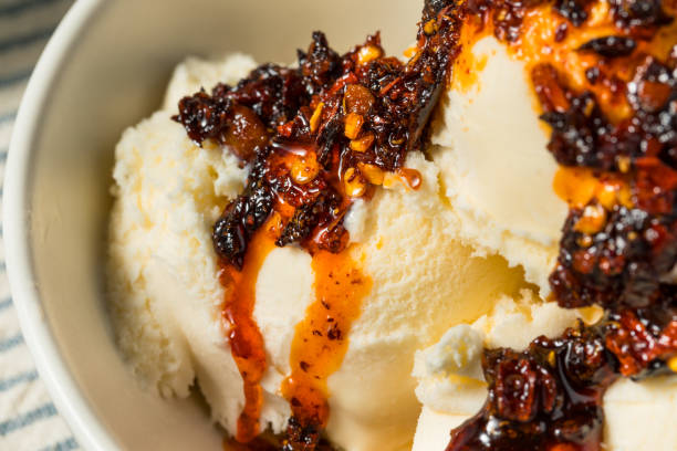 istock Cold Spicy Chili Crisp Ice Cream 2154007477