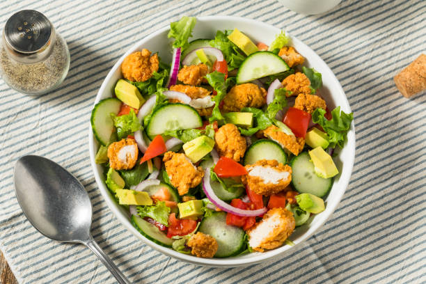 istock Healthy Homemade Fried Chicken Salad 2154007678