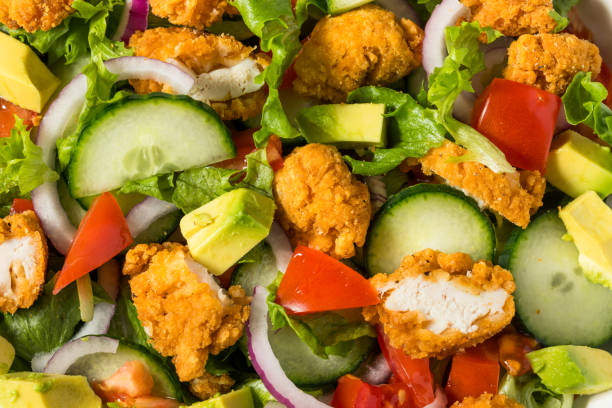 istock Healthy Homemade Fried Chicken Salad 2154007854