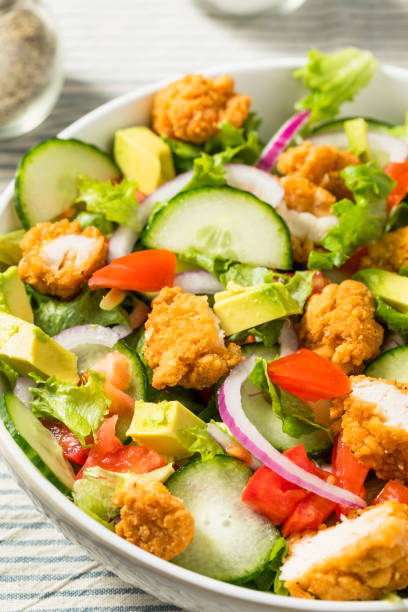 istock Healthy Homemade Fried Chicken Salad 2154007866