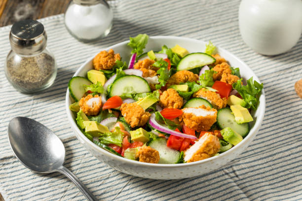 Healthy Homemade Fried Chicken Salad