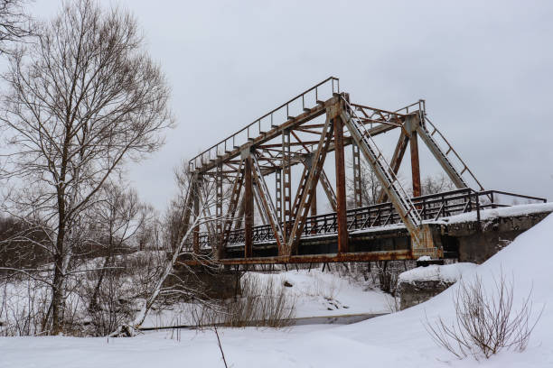 istock Old railway bridge in Gulbene, Latvia 2154011620