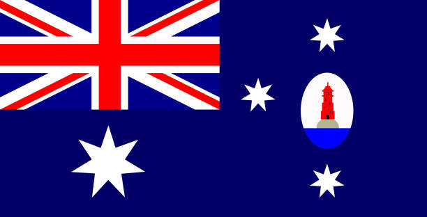 istock Australian blue ensign Flag. Illustration of Australian blue ensign Flag 2154012529
