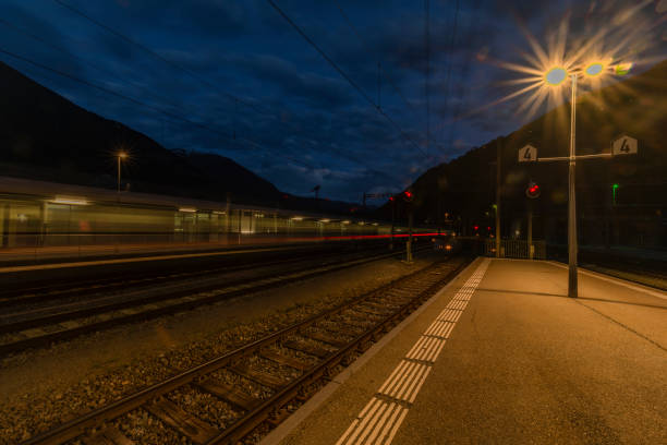 istock Morning with lights in spring color station Brig Switzerland 05 12 2024 2154013270