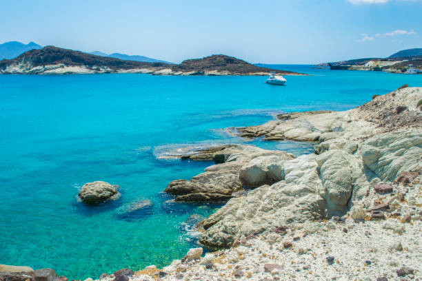 Prassa beach or White Chalk beach due to the characteristic white sand that comes from the chalk rocks. The most popular beach on the island. It’s known for its clear turquoise water and soft sand