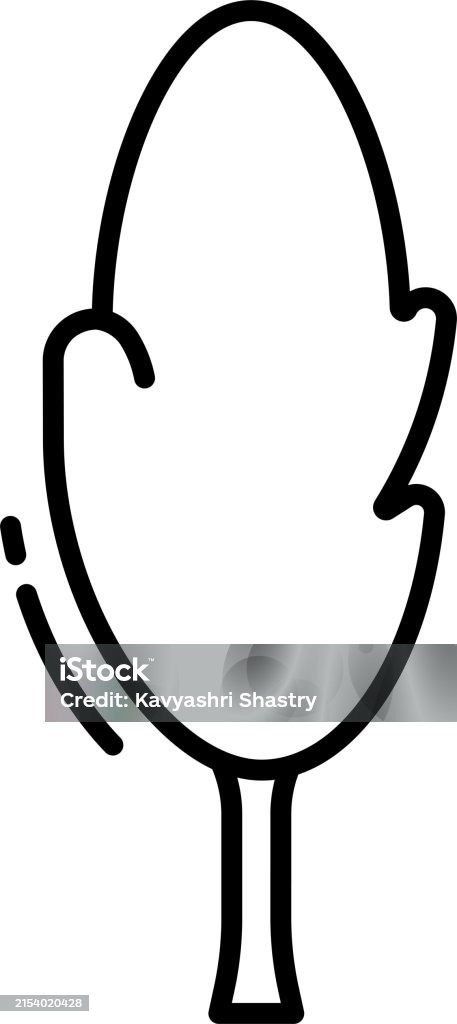 Sharp Tree Outline Vector Tree Outline Vector Illustration Stock Illustration - Download Image ...