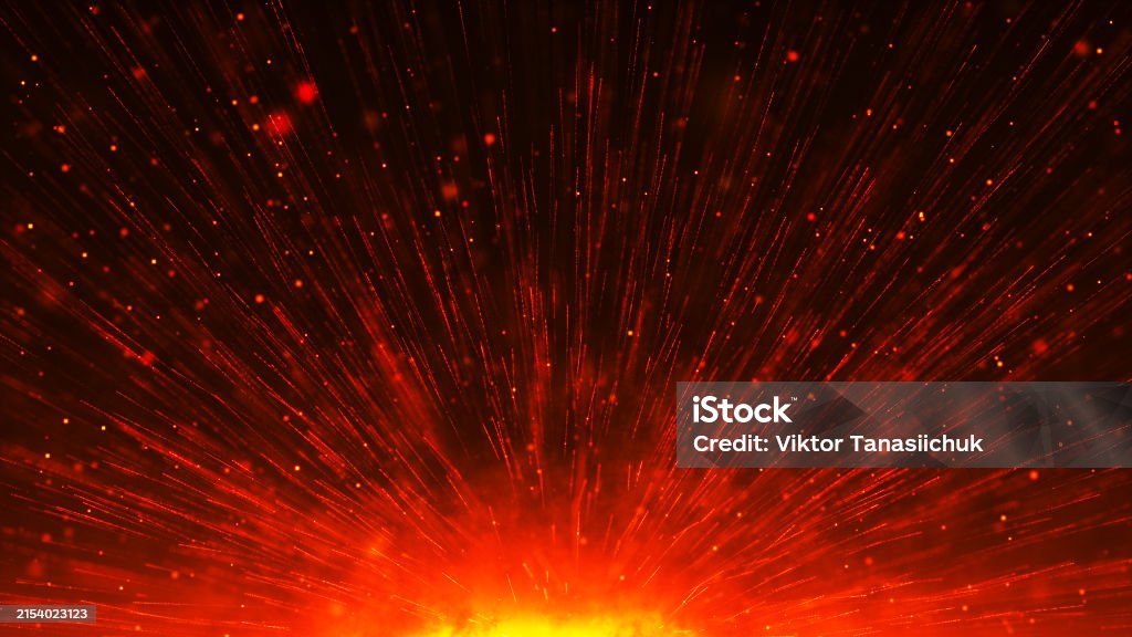 Red Explosionbackground Abstract Red Orange Led Background With Rays And Motion Dots Abstract ...