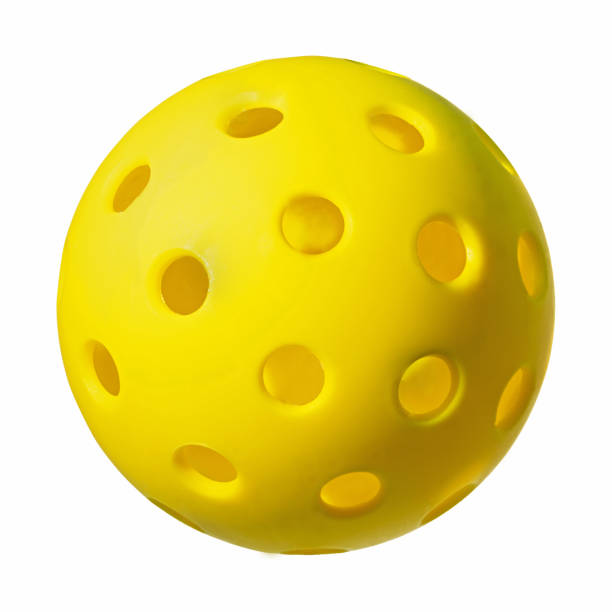 istock Yellow Pickleball Isolated on a white background. 2154032343