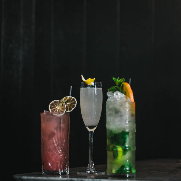 istock Trio Cocktail Flute Highball Bamboo Glass 2154033637