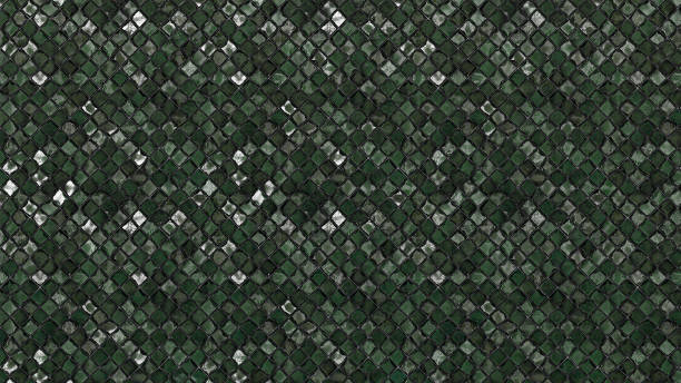 istock Green mosaic tile flooring seamless pattern texture. Squares shapes repeating 2154043193