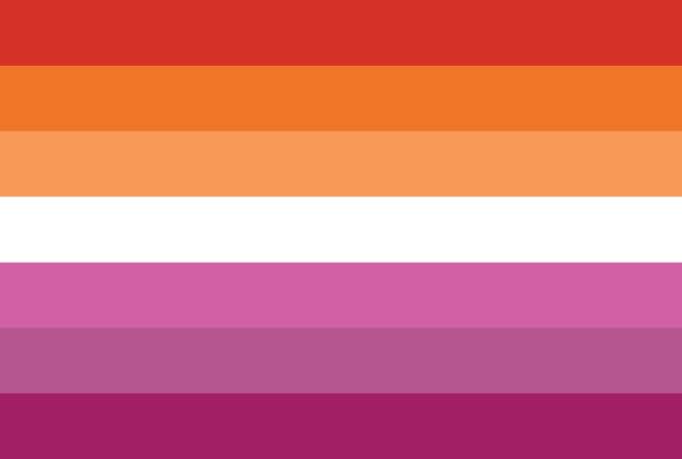 ilustraciones, imágenes clip art, dibujos animados e iconos de stock de lesbian pride flag - lesbianas