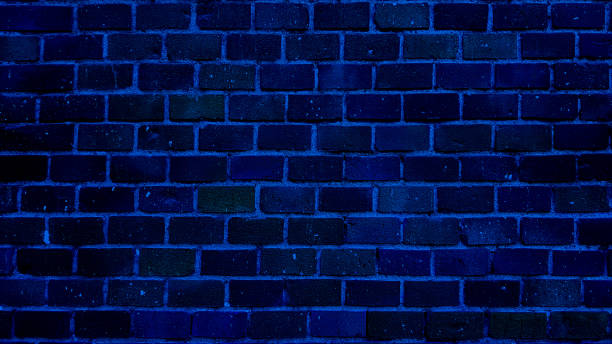 istock Navy blue brick old grunge stone wall texture background. 2154048127