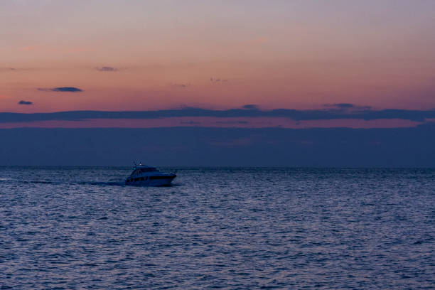 Sun is setting over Marmara sea.\nIstanbul - Turkey.