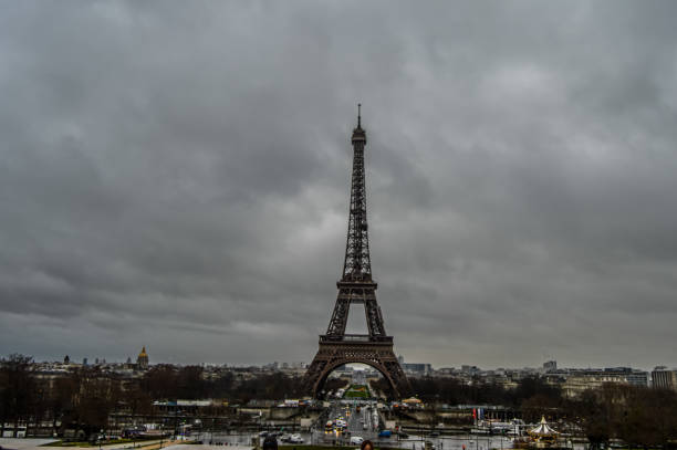 istock Old and famous Eiffel Tower in Paris France 2154049142