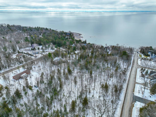 Georgian bay in winter close to Tiny, Ontario, Canada