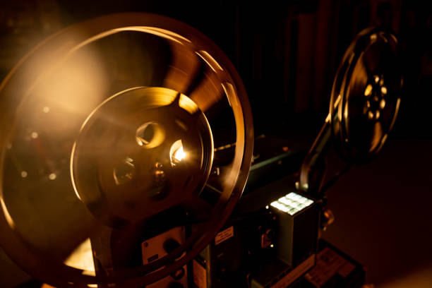 istock Old film cinema projector Reel 2154055108