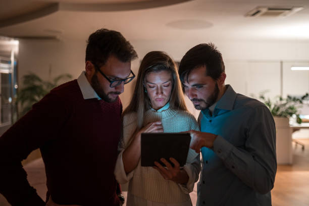 istock Diverse Business Team Working Late in Office 2154057447