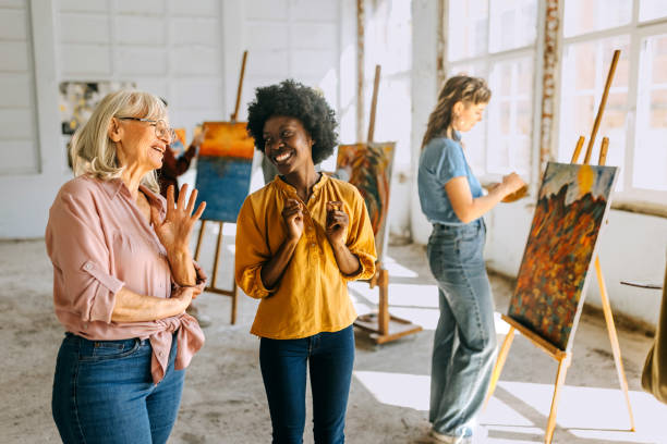 istock Creative learning: the joy of painting in art class 2154066036