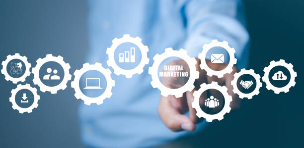 istock Digital Marketing Creative Process Business, operations management internet technology. Action Plan business strategy by computer laptop. Process objectives, innovation operations Management concept. 2154075148