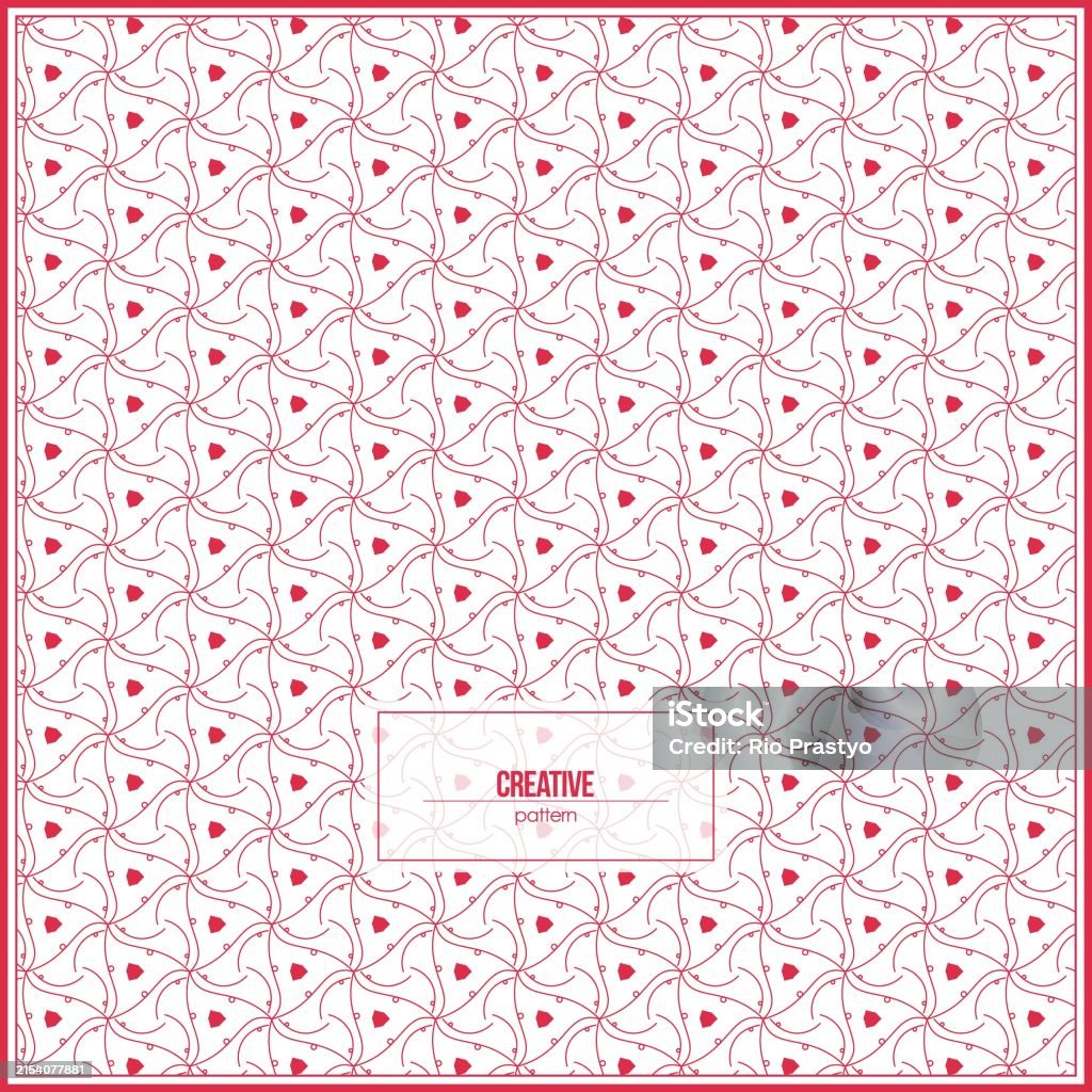 Curly Red Line Creative Pattern Of Curly Red Lines With Pizza Shape Style Stock ...