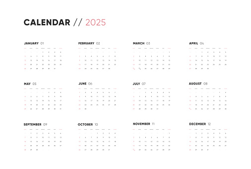 Calendar 2025 Calendar 2025 Week Starts Sunday One Page Simple Planner ...