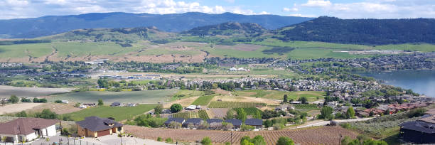 istock Springtime High Angle Panorama Of Vernon British Columbia 2154078187