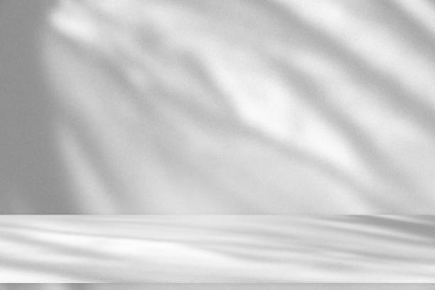 istock Wall interior background, studio and backdrops show products.with shadow from window color white . background for text insertion and presentation product 2154081348
