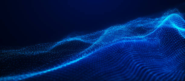 istock Digital technology background. Dynamic wave of glowing points. Colored music wave. Futuristic background for presentation design. 3d rendering. 3d Widescreen. 2154089653