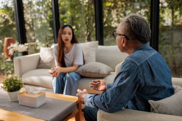istock Woman talking with a therapist 2154092493