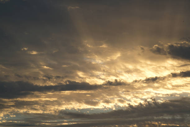 Nature sunset background of sky view with clounds.