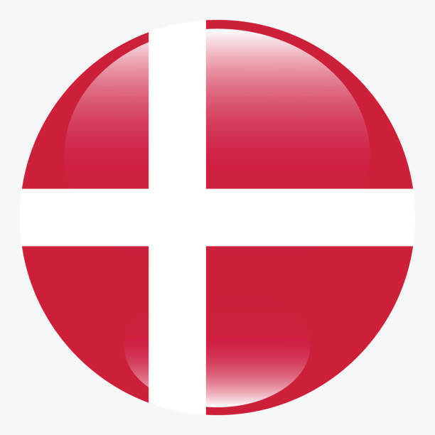 ilustrações, clipart, desenhos animados e ícones de denmark flag. danes flag. denmark circle flag. button flag icon. standard color. circle icon flag. computer illustration. digital illustration. vector illustration. - bandeira dinamarquesa