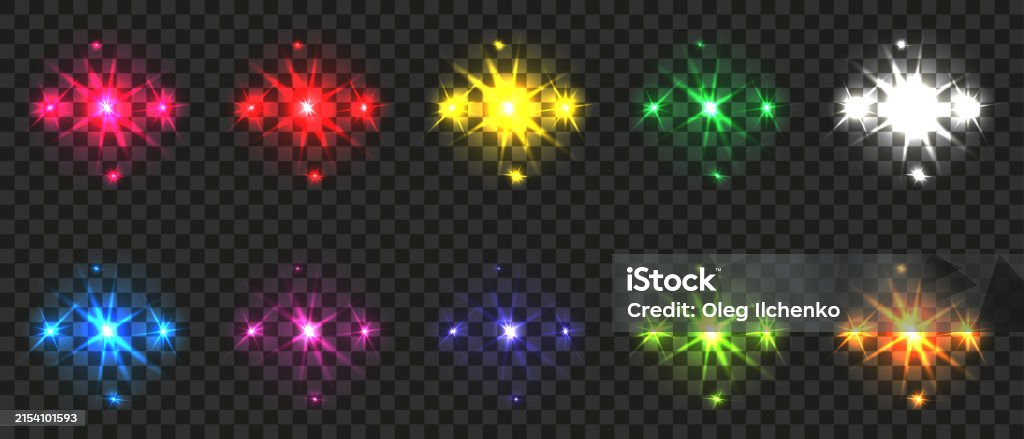 Light Effect Types Set Of Realistic Light Effects Stock Illustration - Download Image Now ...