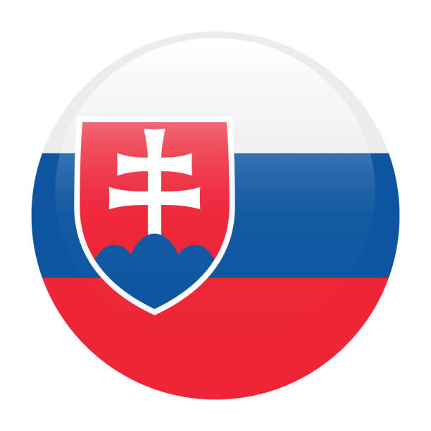 istock Slovakia flag. Slovakia circle flag. Flag icon. Standard color. Circle icon flag. Computer illustration. Digital illustration. Vector illustration. 2154103589