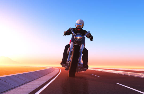 istock Motorcyclist on the road 2154103771