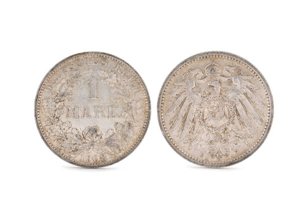 istock German old silver coin 1 Mark 1908 - Wilhelm II 2154106707