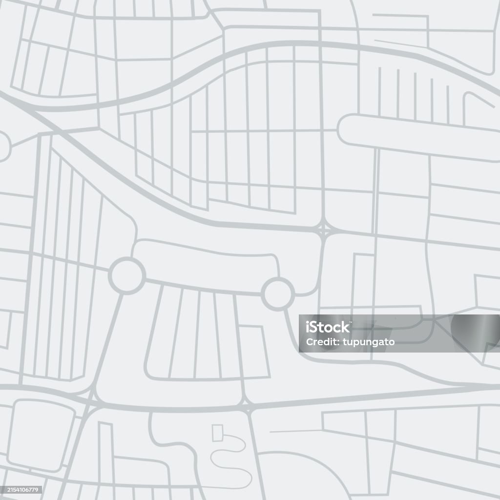 Seamless City Map Vector Pattern Stock Illustration - Download Image ...