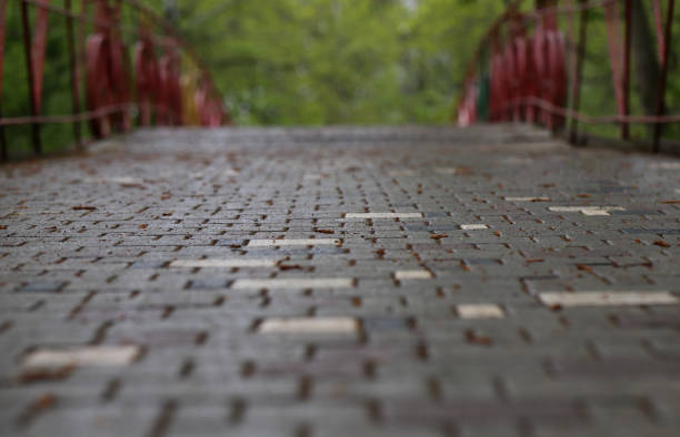 gray paving slabs on the city square