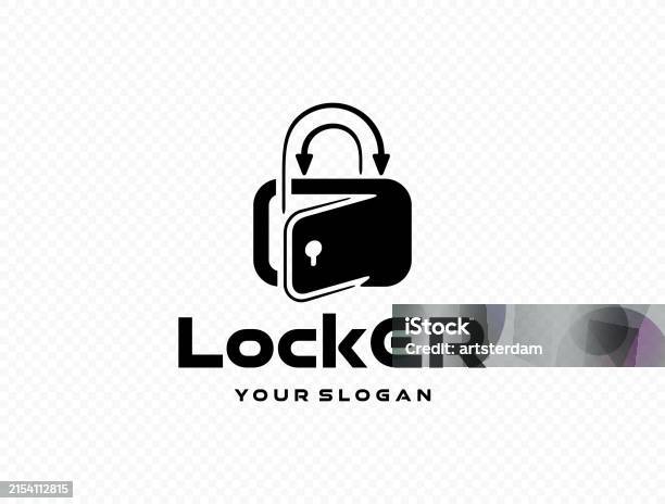 Storage Lock Vector Storage Locker Shaped Lock Vector Design Stock Illustration - Download ...