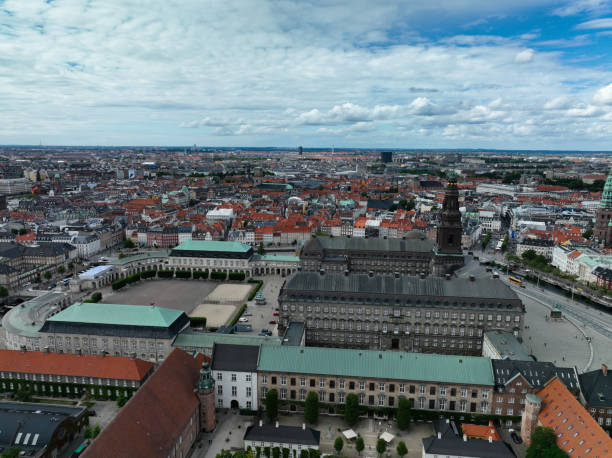 Copenhagen city Denmark aerial view